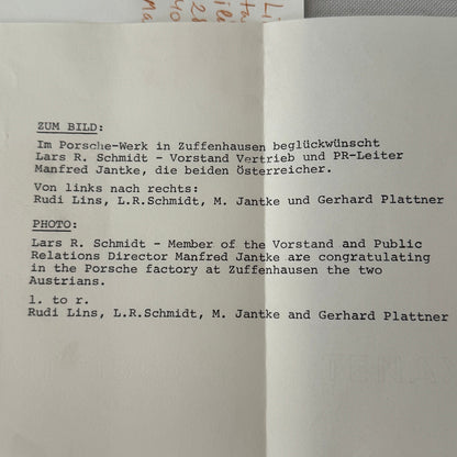 Porsche 924 Racing Car Photo Photograph Print 1976