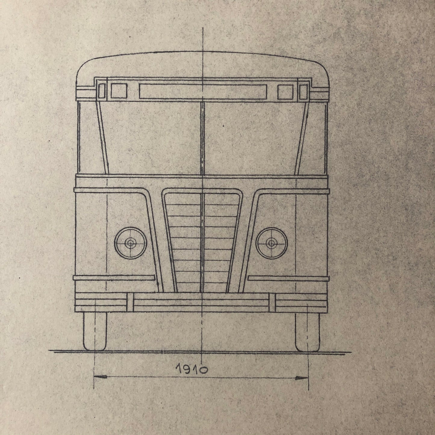 1935 Coachbuilder Bus Design Blueprint Rendering Blue Print Coach Bus Truck
