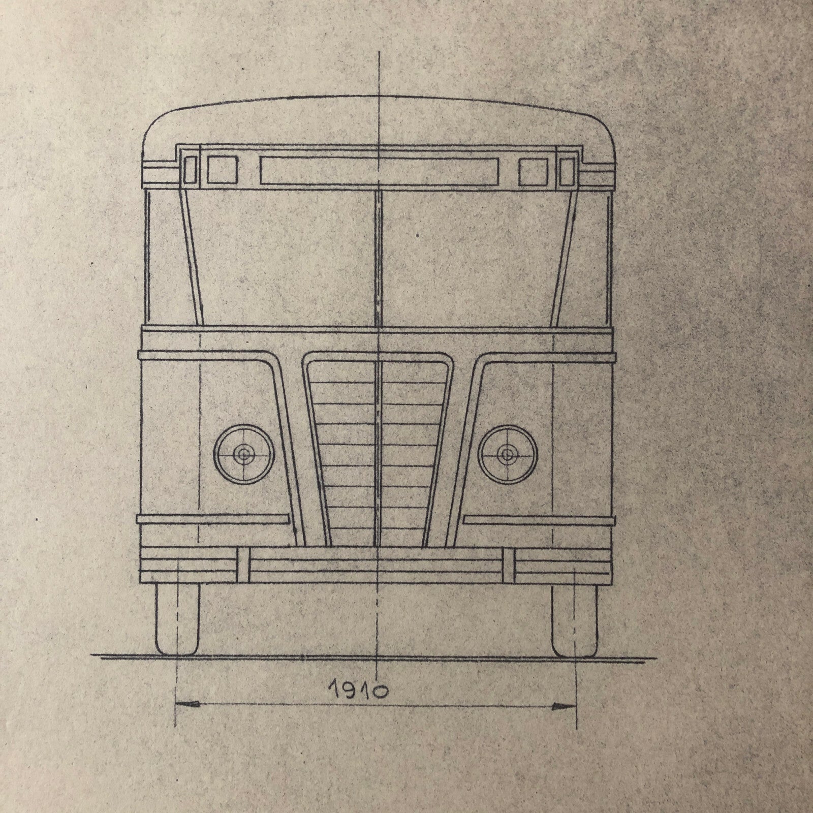 1935 Coachbuilder Bus Design Blueprint Rendering Blue Print Coach Bus Truck