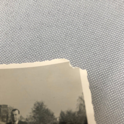 Vintage Photo Photograph Snapshot Men with VW Volkswagen Beetle Bug Car