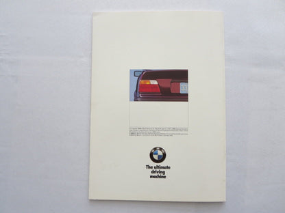 1991 BMW 3 Series Sedan Sales Brochure Catalog Advertising 325i