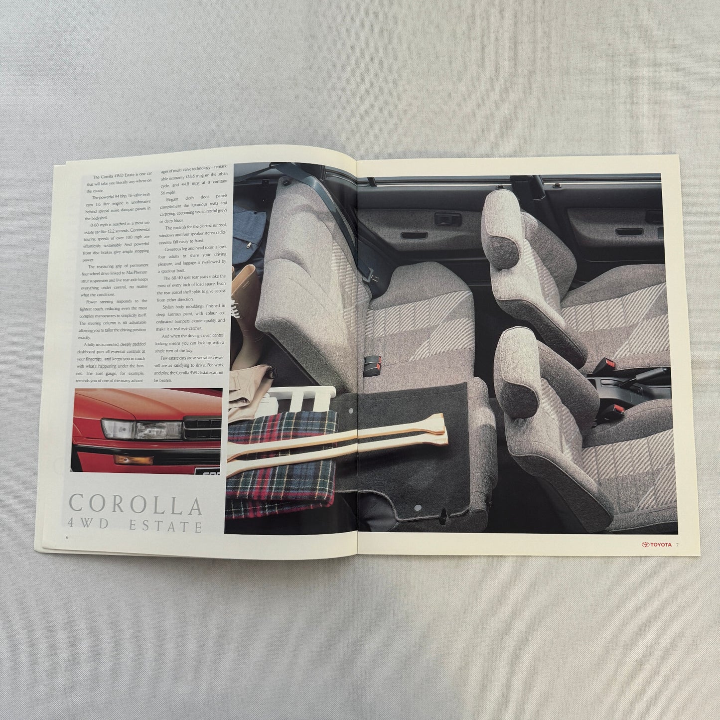 1990 Toyota Corolla 4WD Estate Previa Van Landcruiser Sales Brochure Catalog UK