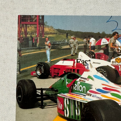 Benetton Formula One F1 Racing Card Postcard BMW POLISH Text