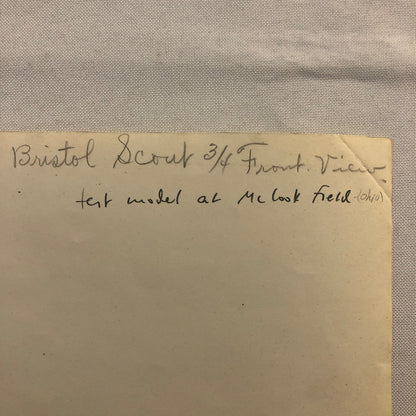 Bristol Scout Airplane Aircraft Plane Photo Photograph Vintage