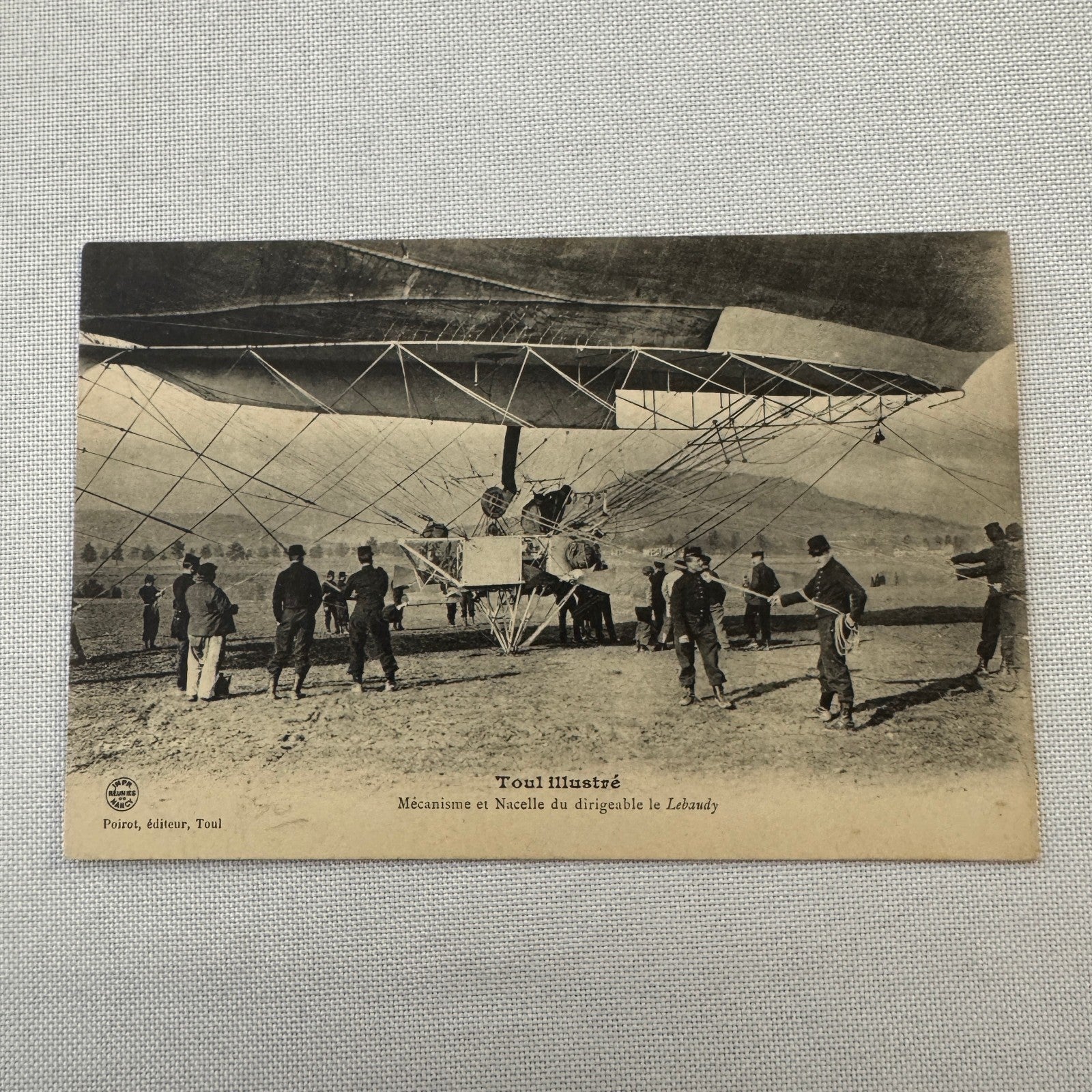 Vintage Zeppelin Airship Dirigible Postcard Post Card French Le Lebaudy