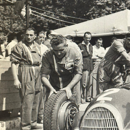 Juan Manuel Fangio Alfa Romeo Car Racing Photo 1950 Photograph Modern Print