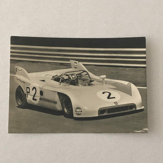 Vintage Jo Siffert Gulf Racing Porsche Car Postcard Post Card