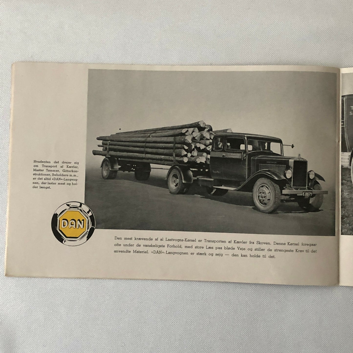 Vintage Dan Trailer and Truck Sales Brochure Catalog - DANISH Text 