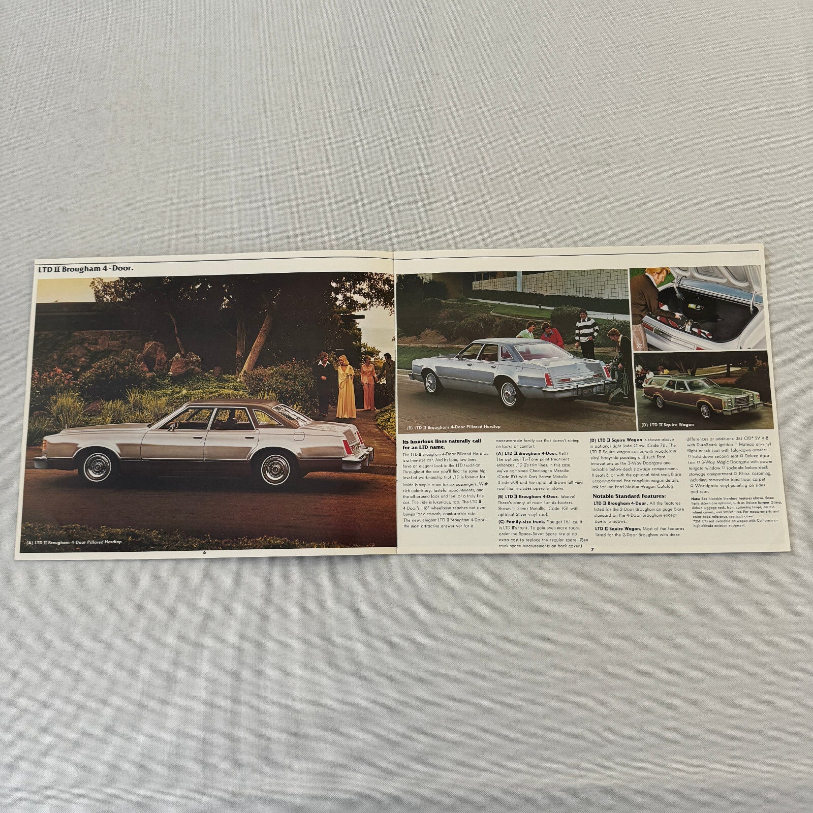 1977 Ford LTD II Car Sales Brochure Catalog Hardtop Sedan Station Wagon
