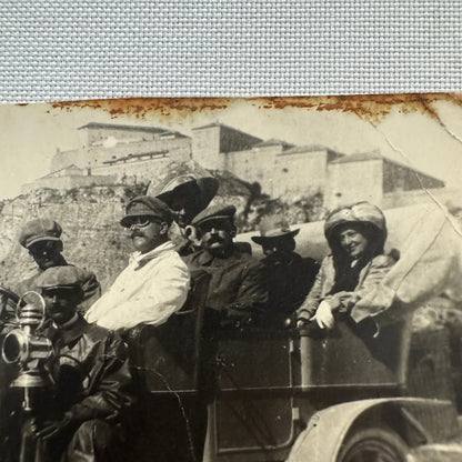 Vintage Photograph Photo People in Early Antique Automobile
