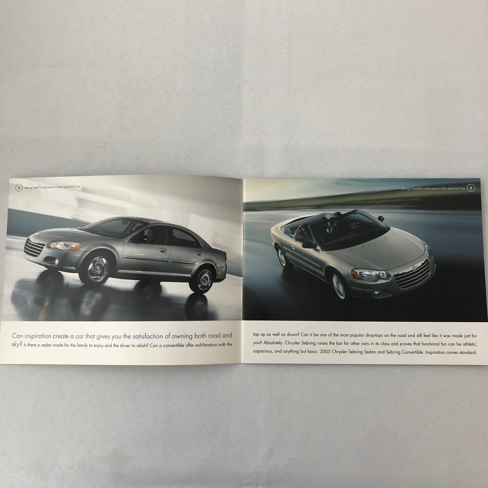 2005 Chrysler Sebring Convertible and Sedan Sales Brochure Catalog