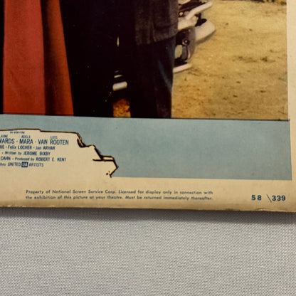 Vintage Horror Movie Lobby Card Poster 1958 The Curse of the Faceless Man