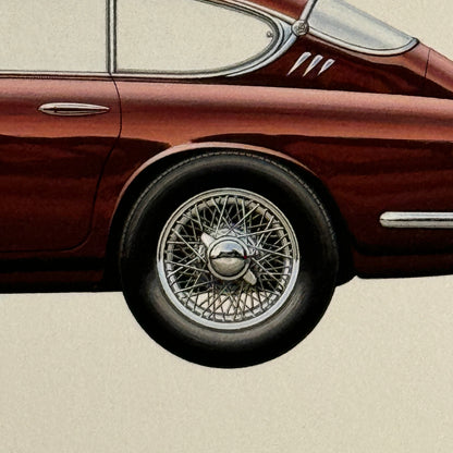 Pegaso Z-102 Coupe Touring Superleggera Car Illustration Art Drawing Hand Drawn