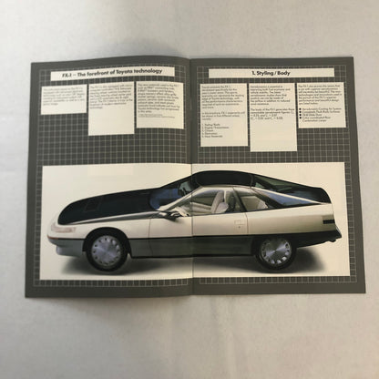Toyota FX-1 Concept Car Prototype Sales Brochure Catalog Toyota FX1