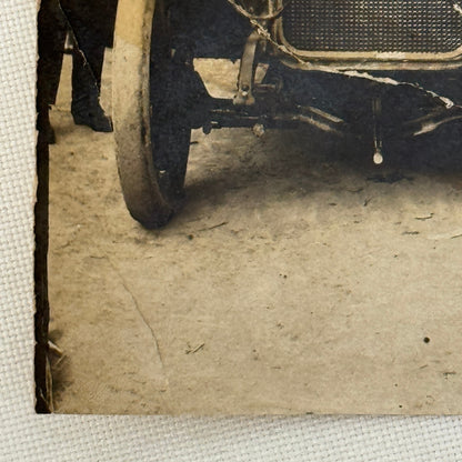 Vintage Photograph Photo Antique Men in Early Automobile Car