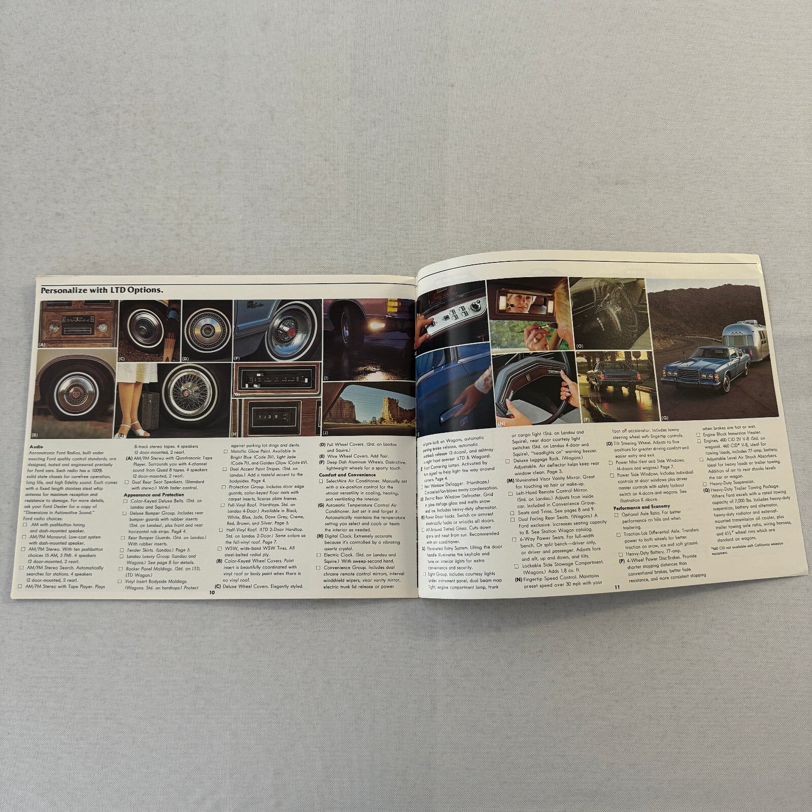 1977 Ford LTD Car Sales Brochure Catalog Advertising Country Squire Wagon +