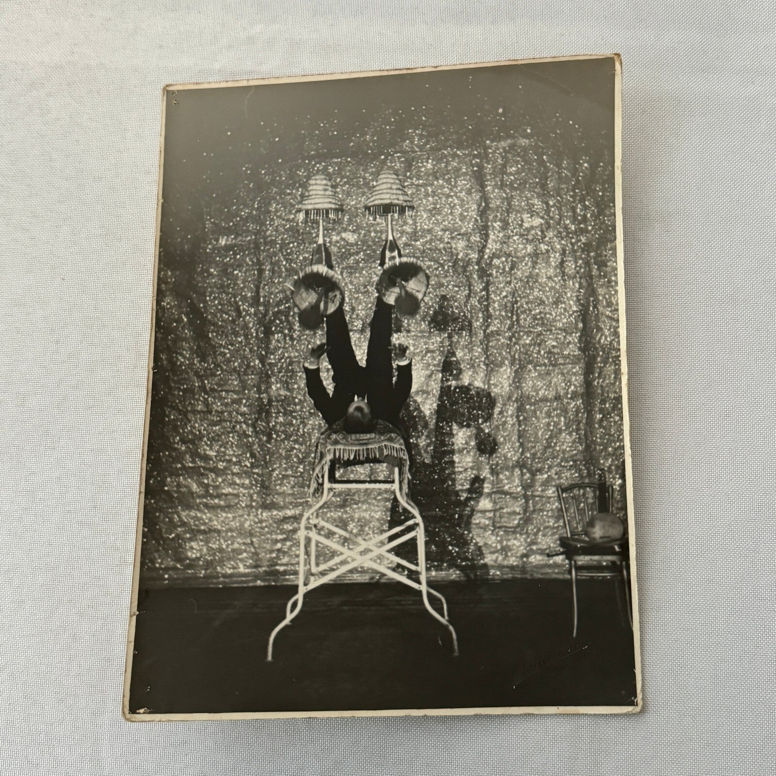 Vintage Circus Performer Balancing Act Juggling Photo Photograph