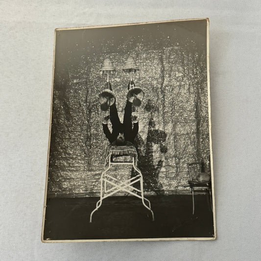 Vintage Circus Performer Balancing Act Juggling Photo Photograph