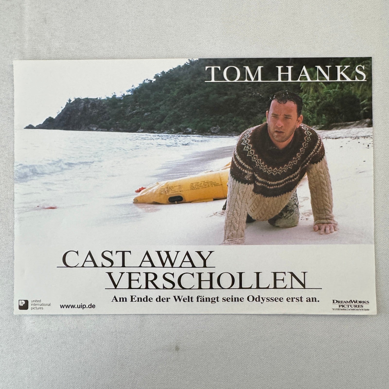 Vintage Movie Lobby Card Poster Lot Cast Away Verschollen GERMAN Tom Hanks
