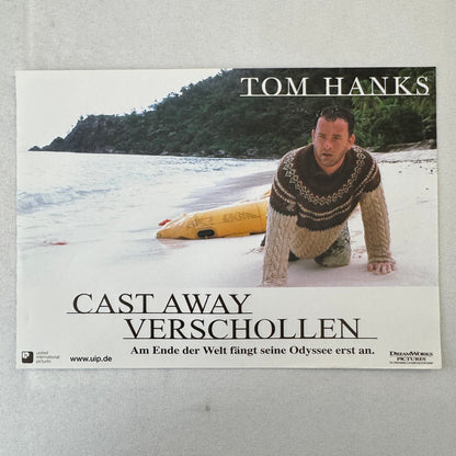 Vintage Movie Lobby Card Poster Lot Cast Away Verschollen GERMAN Tom Hanks