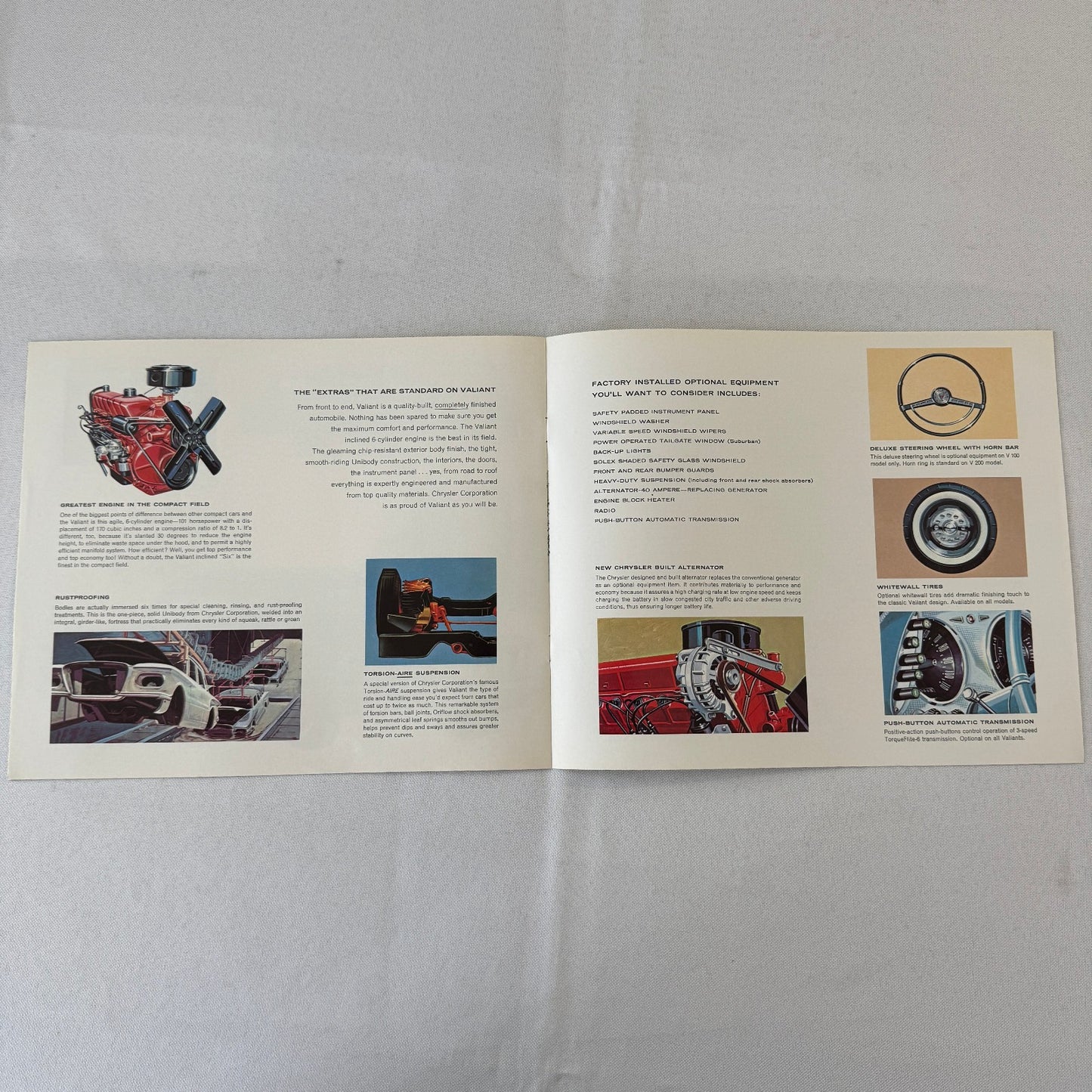 1961 Valiant By Chrysler Car Automobile Sales Brochure Catalog Advertising