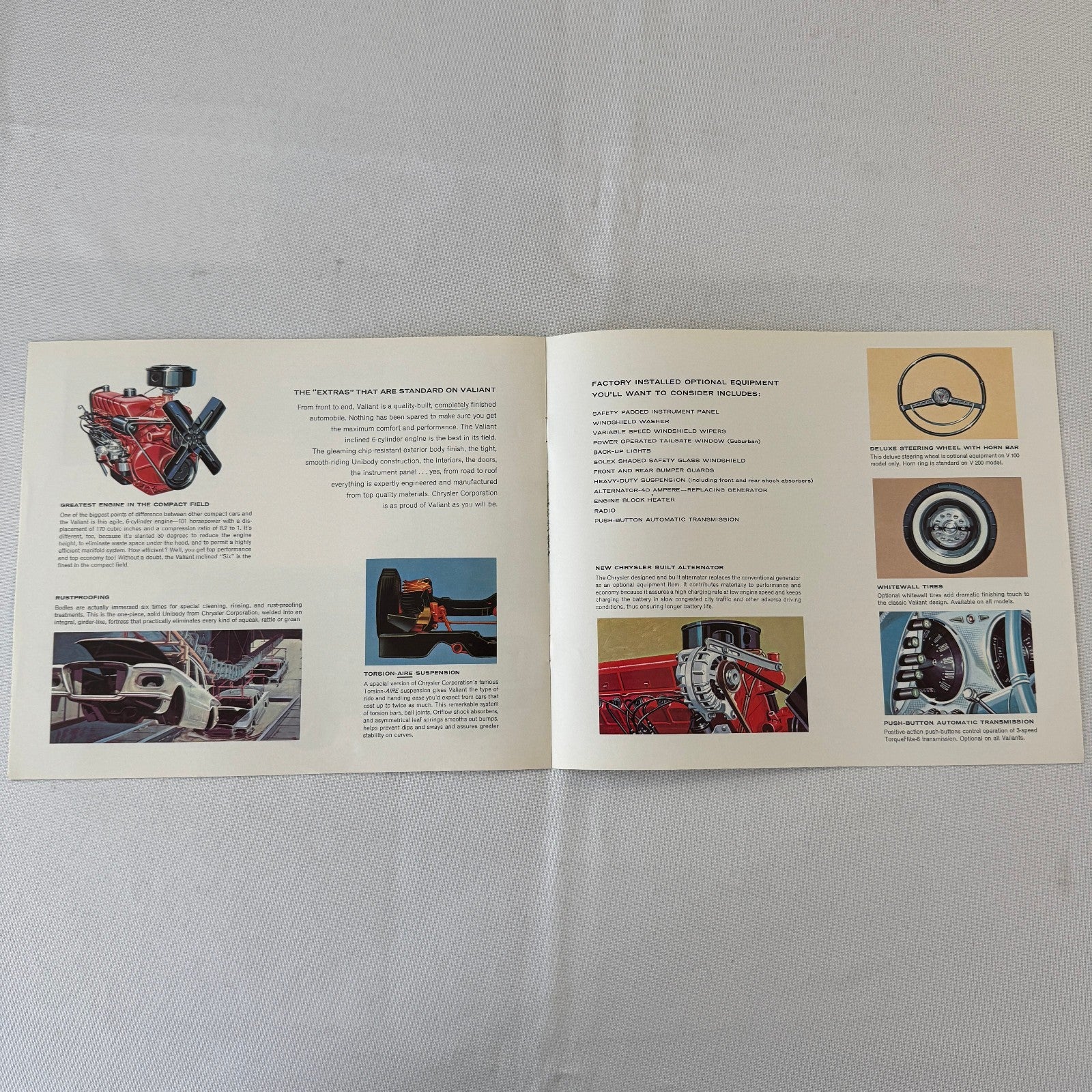 1961 Valiant By Chrysler Car Automobile Sales Brochure Catalog Advertising