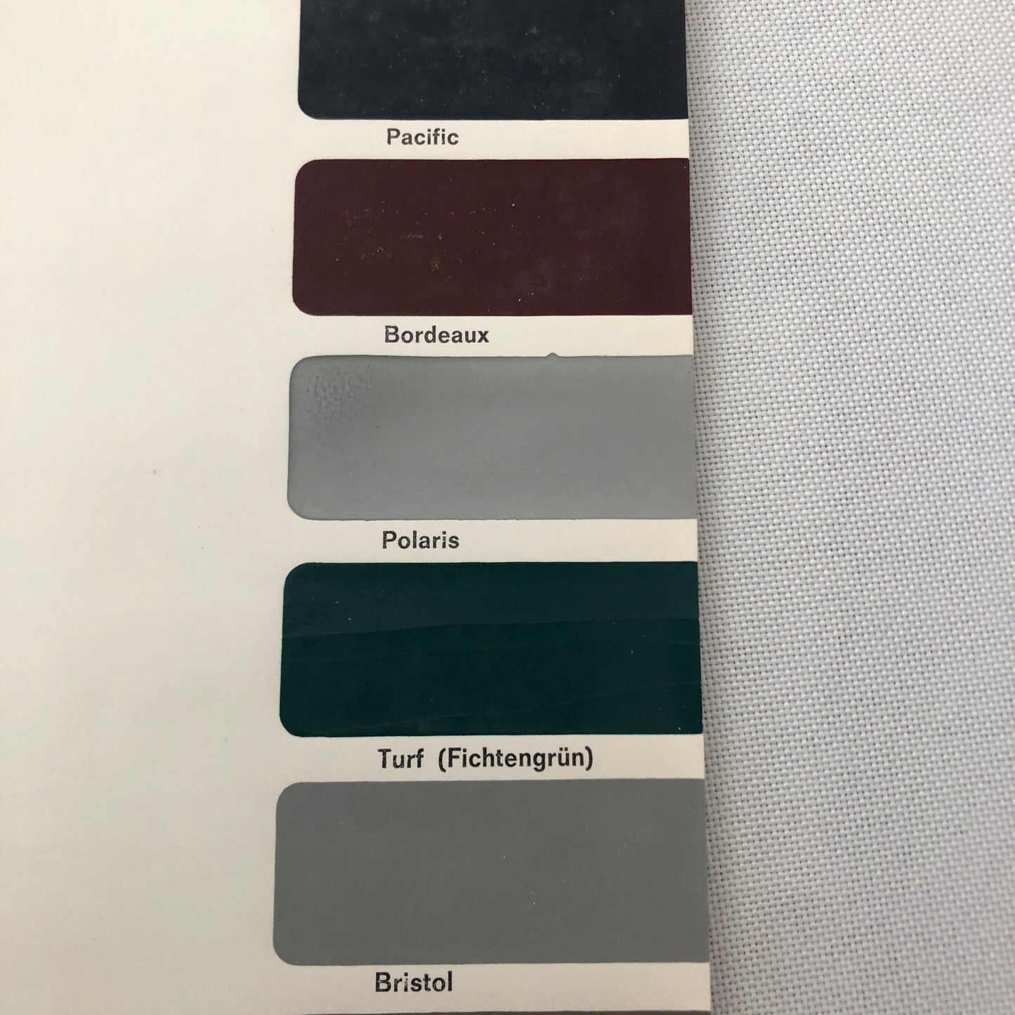1965 BMW Car Dupont Paint Chip Color Sample Sheet