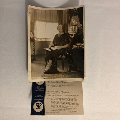 Press Photo Photograph Princess Margaret Boncompagni 1934 Underwood & Underwood