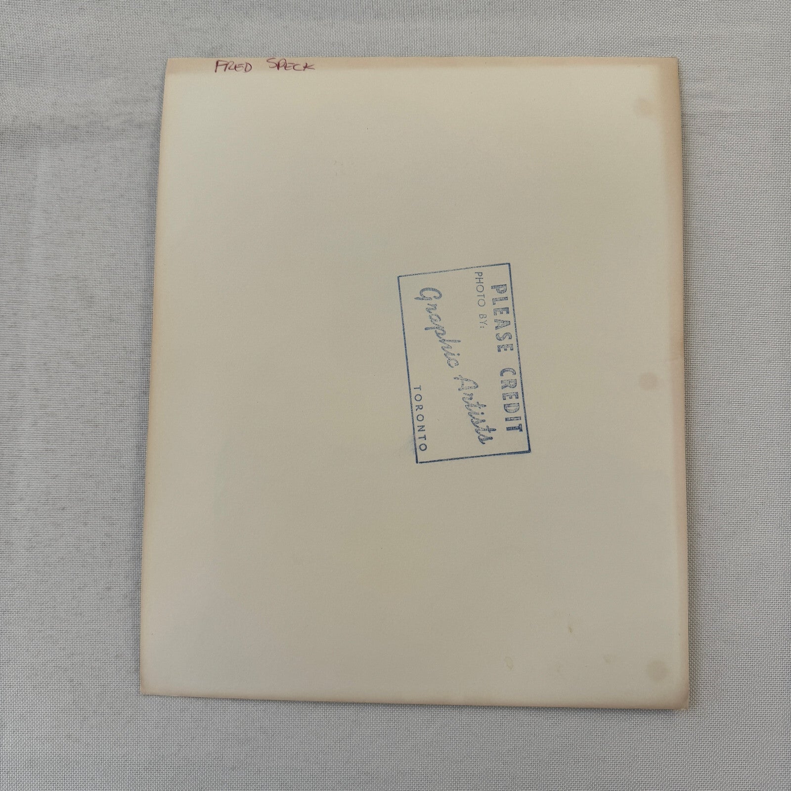 Vintage Hockey Photo Fred Speck Detroit Red Wings Player Photograph