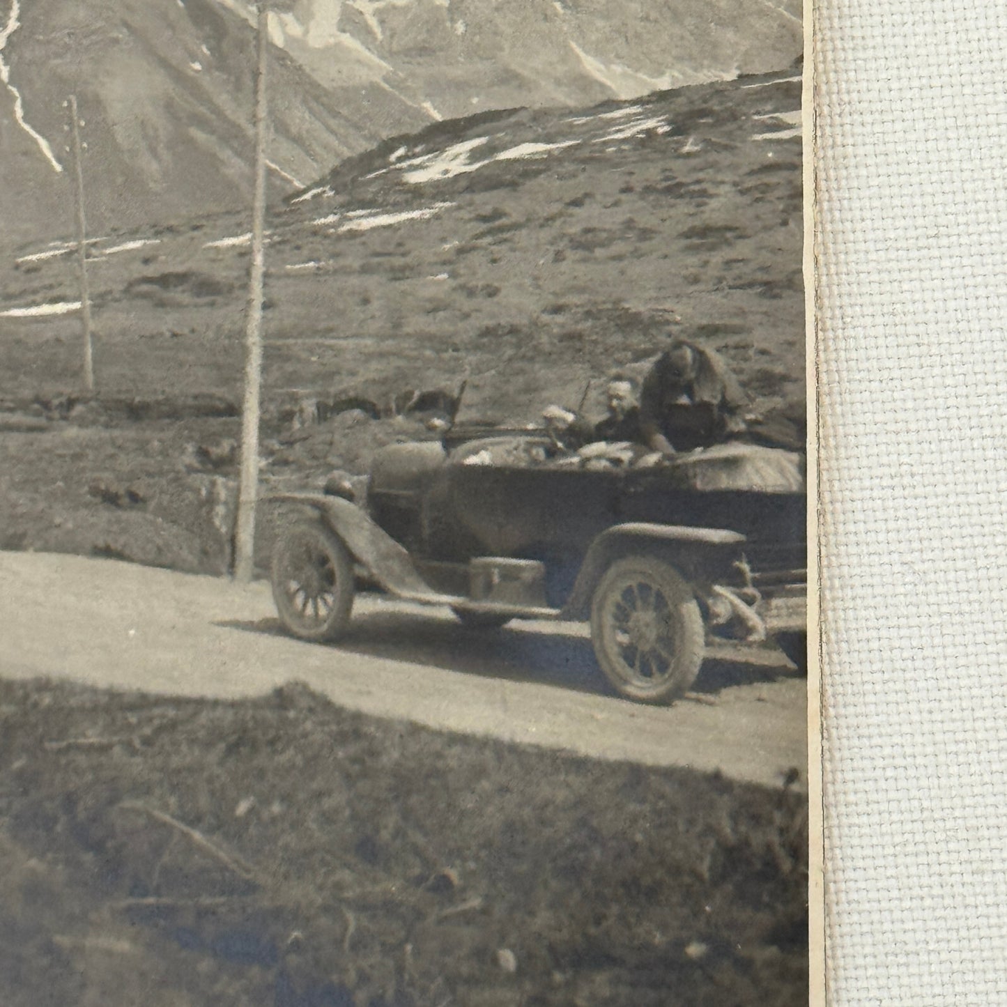 Antique Car Automobile Mountains Real Photo Postcard RPPC Photograph