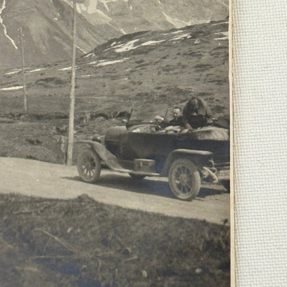 Antique Car Automobile Mountains Real Photo Postcard RPPC Photograph