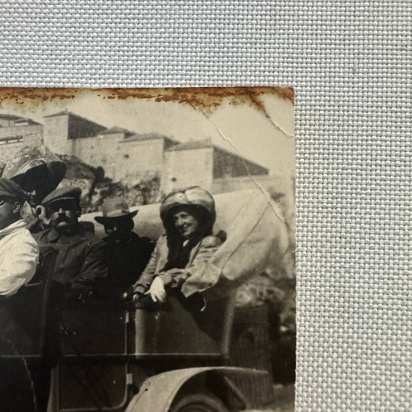 Vintage Photograph Photo People in Early Antique Automobile
