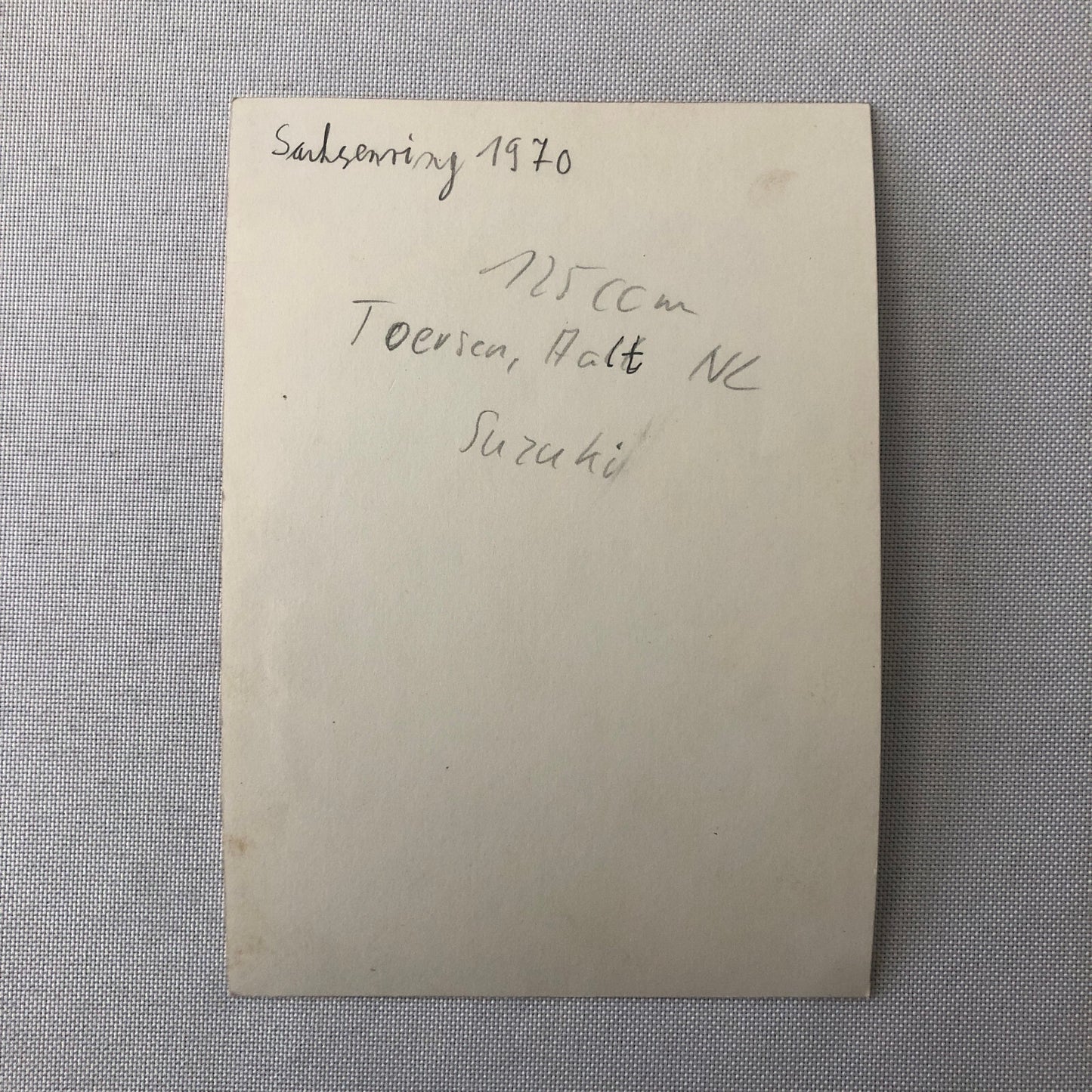 Vintage Motorcycle Racing Photo photograph Rider Suzuki Bike