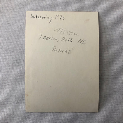 Vintage Motorcycle Racing Photo photograph Rider Suzuki Bike