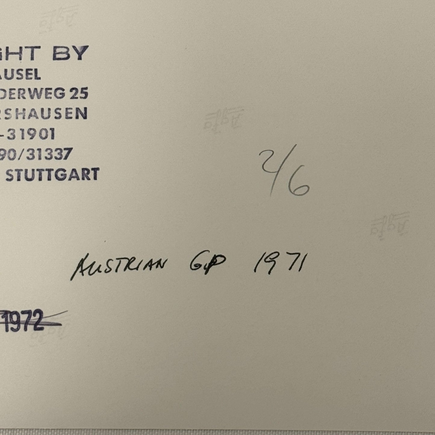 Vintage Racing Photo 1971 Austrian Grand Prix Emerson Fittipaldi Colin Chapman