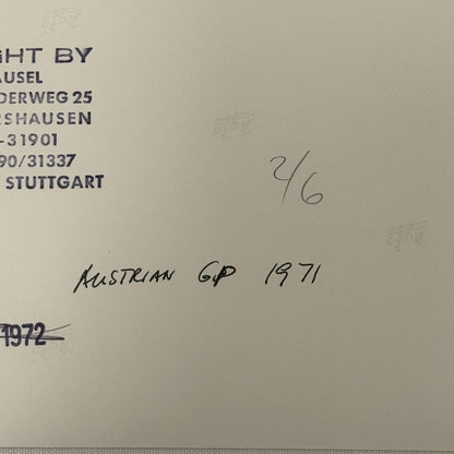 Vintage Racing Photo 1971 Austrian Grand Prix Emerson Fittipaldi Colin Chapman