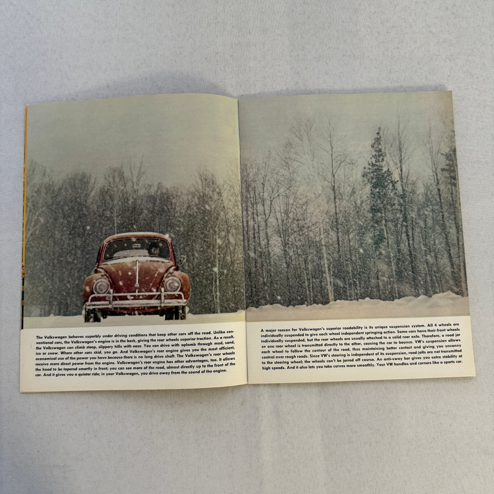 Volkswagen VW 1200 Beetle Bug Car Sales Brochure Catalog Advertising Vintage