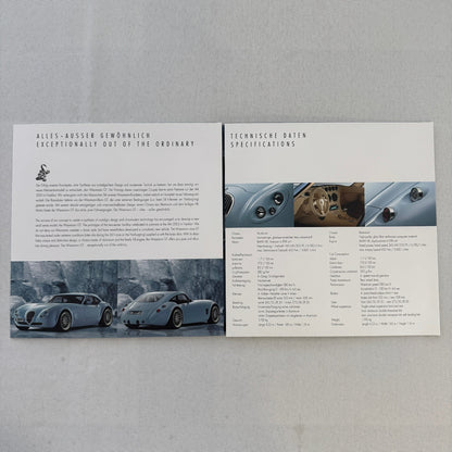 2005 Wiesmann GT Brochure Catalog Sports Car GERMAN Text
