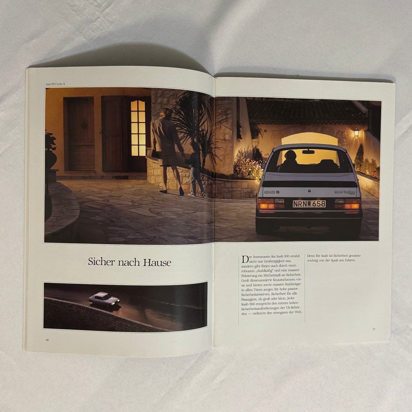 Vintage Saab 900 Car Sales Brochure Catalog 900 Cabriolet 900 Turbo 16S GERMAN