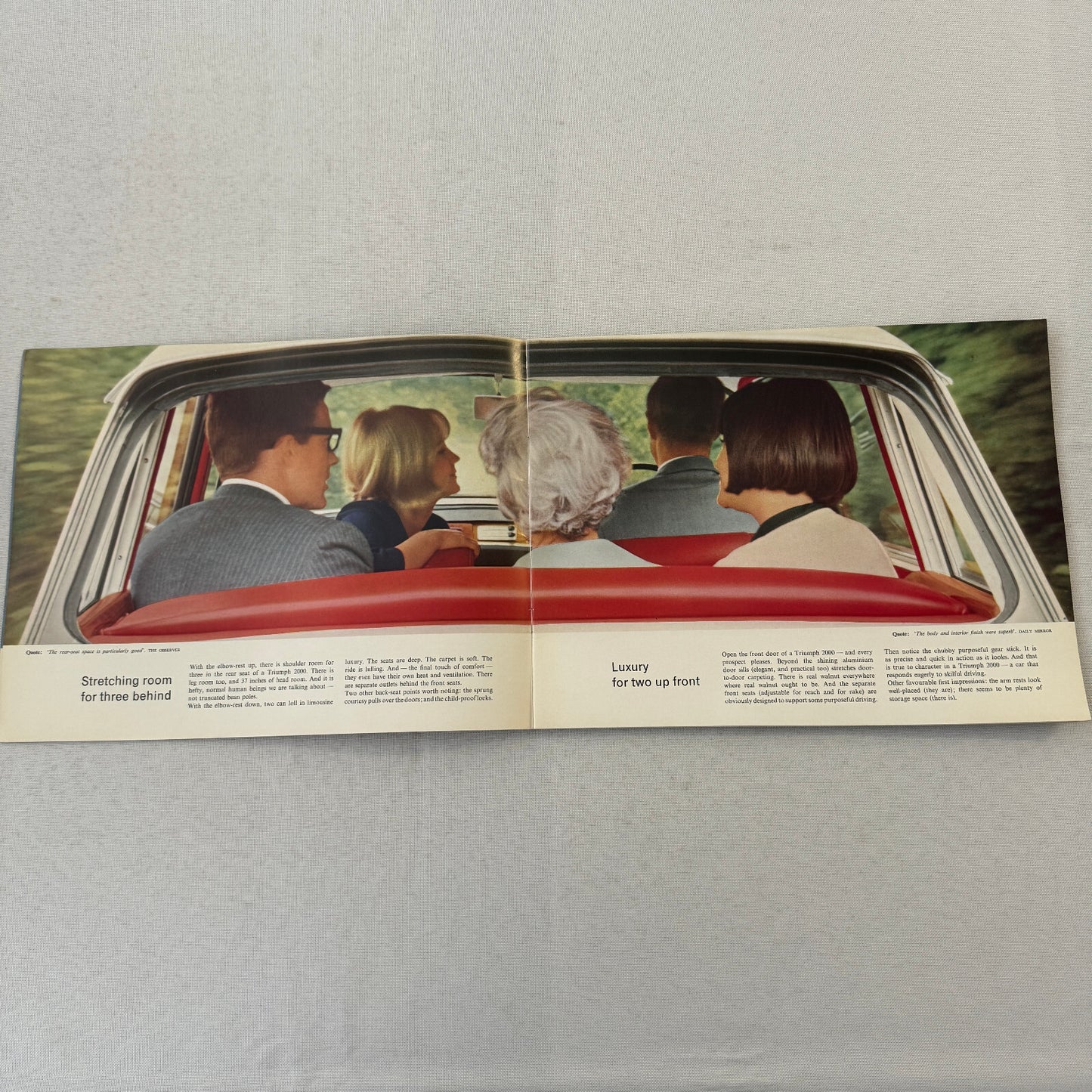 Triumph 2000 Car Sales Brochure Catalog Vintage Advertising