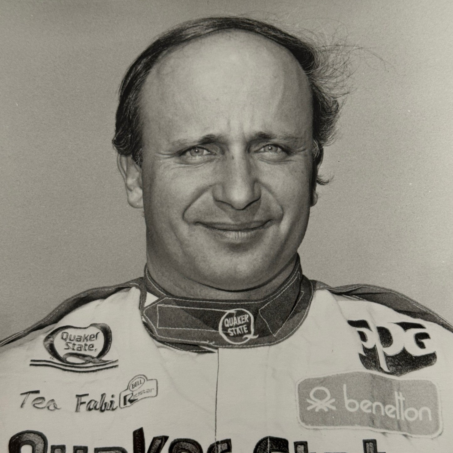 Teo Fabi Porsche Quaker State Racing Driver Factory Press Photo Photograph
