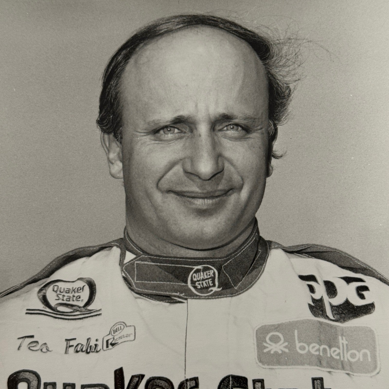 Teo Fabi Porsche Quaker State Racing Driver Factory Press Photo Photograph