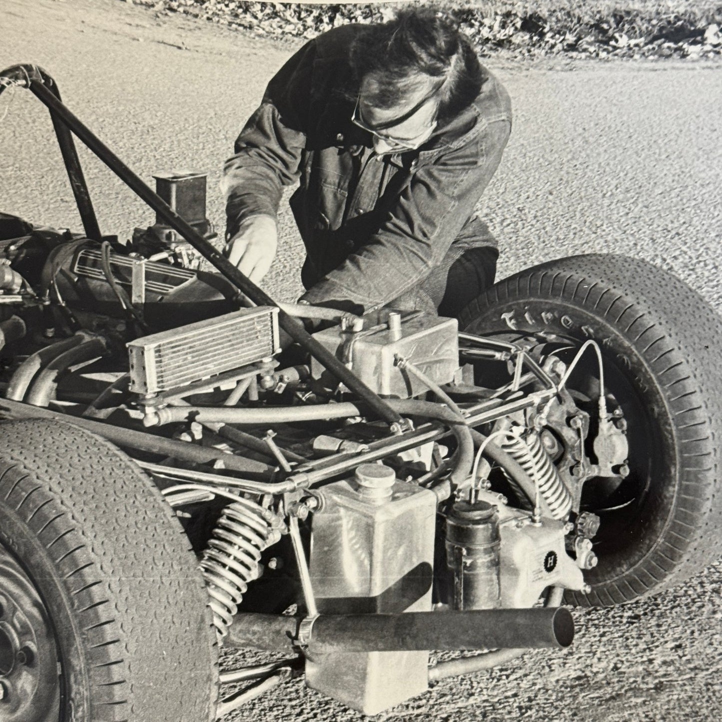 Vintage Car Racing Photo Photograph Print