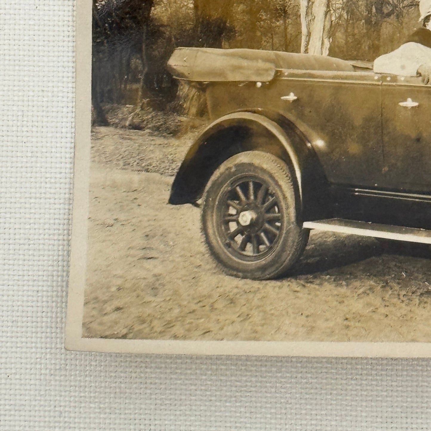 Vintage Photo Photograph Print Man Woman Couple in Early Automobile Car