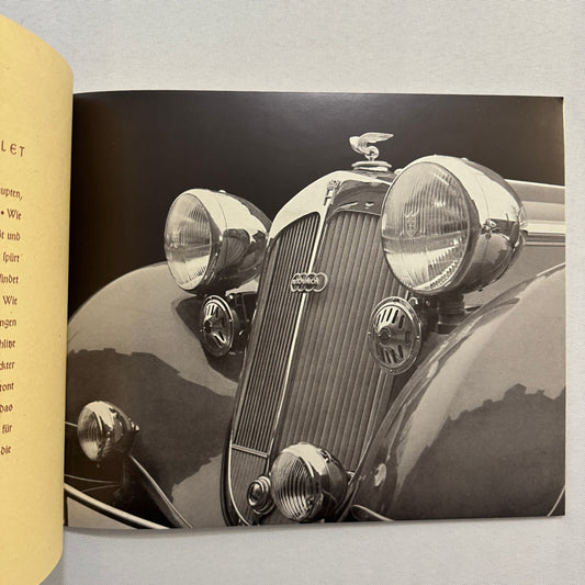 Auto Union Horch 850 Car Sales Brochure Catalog GERMAN Sports Cabriolet +
