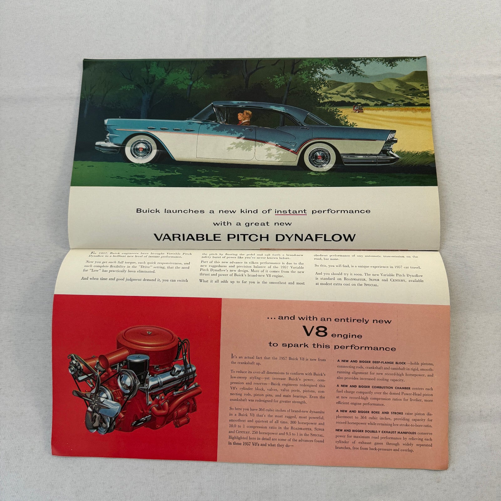 1957 Buick Car Sales Brochure Catalog Roadmaster Super Century Caballero Special