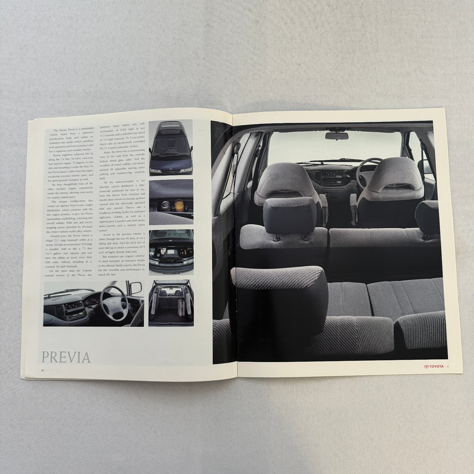 1990 Toyota Corolla 4WD Estate Previa Van Landcruiser Sales Brochure Catalog UK