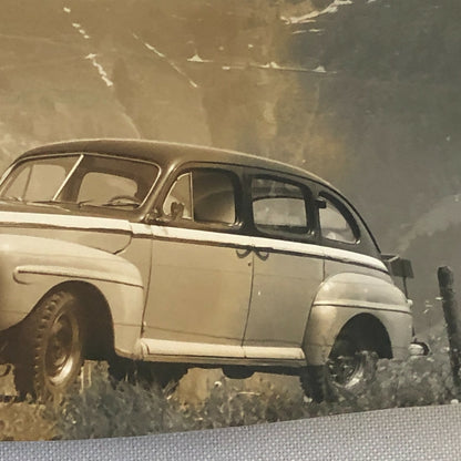 1947 Ford Corviglia Ski Club Car Photo Photograph Print Lot of 2 