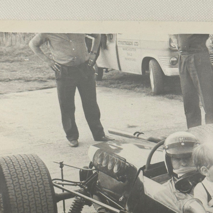 Vintage Racing Photo Oulton Park Gold Cup 1967 Driver and Child Car Motorsport