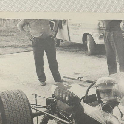Vintage Racing Photo Oulton Park Gold Cup 1967 Driver and Child Car Motorsport